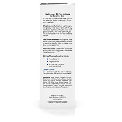 Neutrogena Oil-Free Facial Moisturizer, Sensitive Skin, 4 Fl Oz - Mirela Mendoza