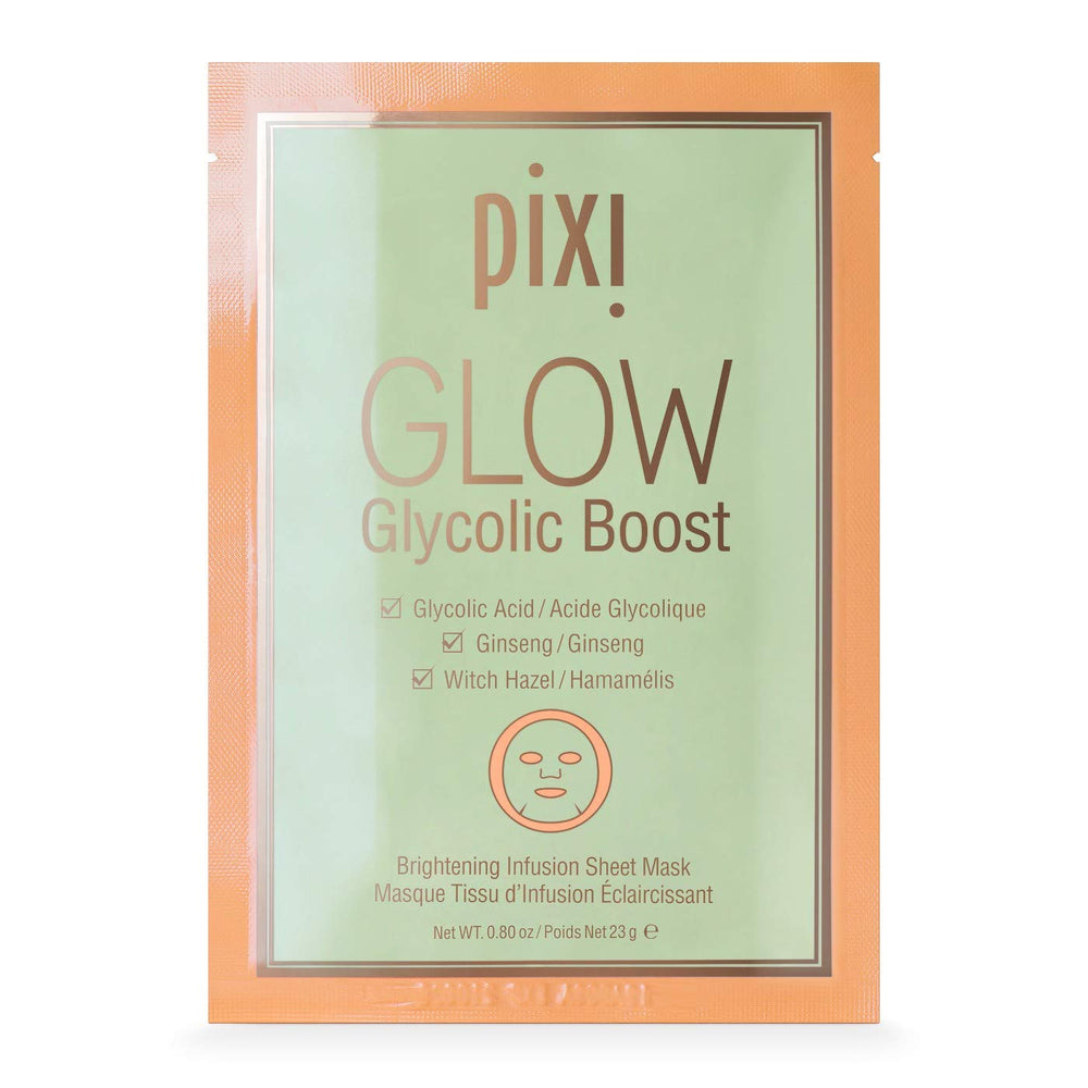 Pixi by Petra GLOW Glycolic Boost - Brightening Sheet Mask - 0.8oz - Mirela Mendoza