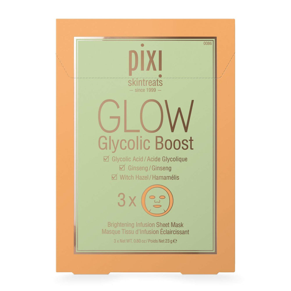Pixi by Petra GLOW Glycolic Boost - Brightening Sheet Mask - 0.8oz - Mirela Mendoza
