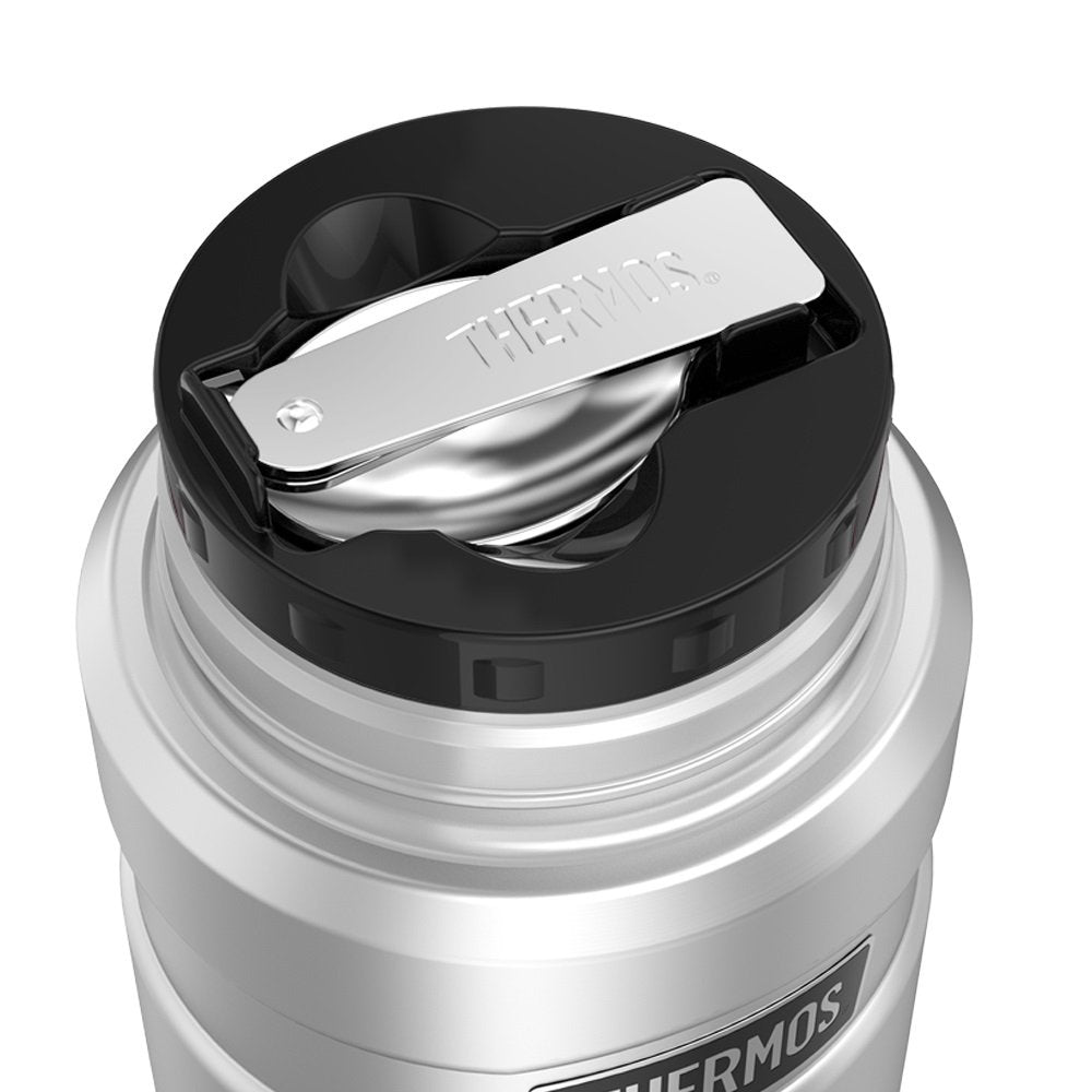 THERMOS Stainless King Food Jar with Spoon, 16 Oz