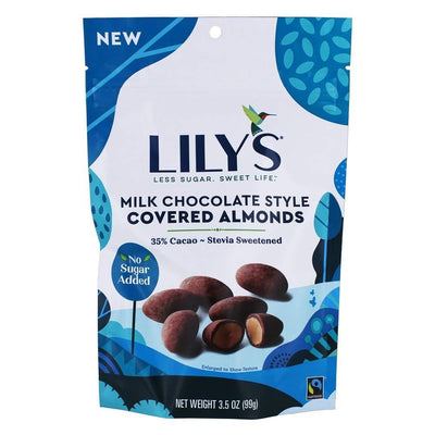 Lily's Chocolate, Almonds Milk Chocolate Covered, 3.5 Ounce - Mirela Mendoza