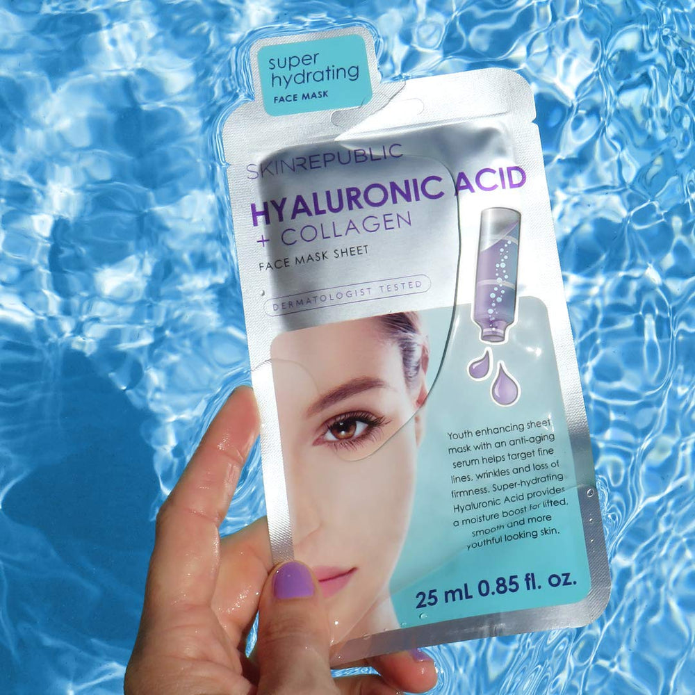 Skin Republic Super Hydrating Hyaluronic Acid + Collagen Face Mask 25ml - Mirela Mendoza